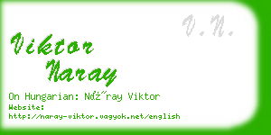 viktor naray business card